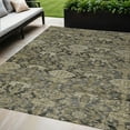 thumbnail image 1 of HomeRoots 603382 10 x 14 ft. Charcoal & Beige Damask Washable Indoor & Outdoor Rectangle Area Rug, 1 of 5