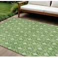 thumbnail image 1 of 10' X 14' Green And Light Green Geometric Washable Indoor Outdoor Area Rug, 1 of 5