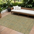 thumbnail image 1 of HomeRoots 604630 10 x 14 ft. Orange, Blue & Green Floral Washable Indoor & Outdoor Rectangle Area Rug, 1 of 5