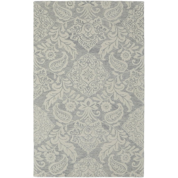 10' X 14' Blue and Ivory Wool Oriental Hand Tufted Area Rug