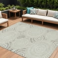 thumbnail image 1 of 10' X 14' Taupe And Brown Geometric Washable Indoor Outdoor Area Rug, 1 of 5