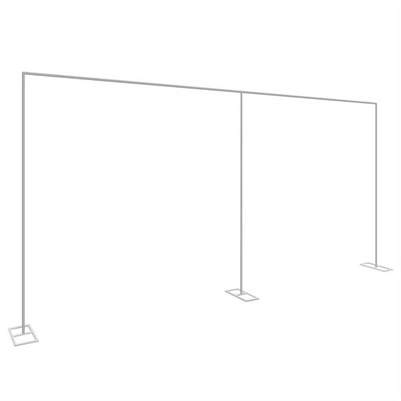 10 X 20 FT Backdrop Stand Pipe Kit with Base, Rectangular Adjustable Backdrop Stand for Wedding Birthday Party Photo Booth Background Photography Exhibition Decoration Put Sandbag to More Stable
