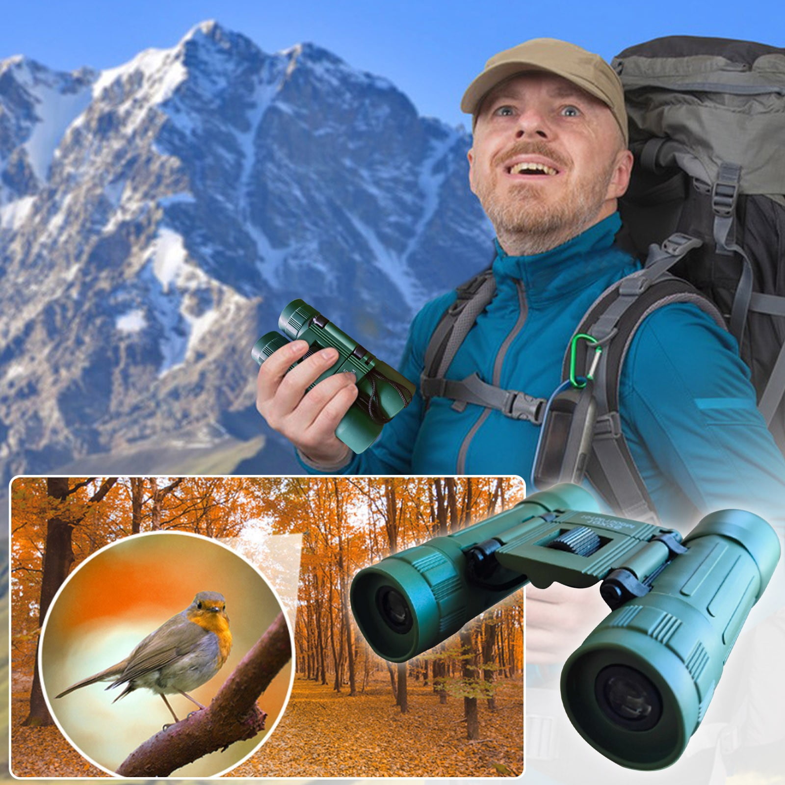 10 X 25 Binoculars For Adults High Powered Bird Watching Binoculars