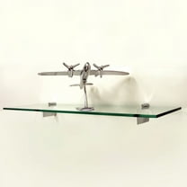 10" X 30" Raven Floating Glass Shelves - 2 Brackets Included with Each Shelf By Spancraft Glass