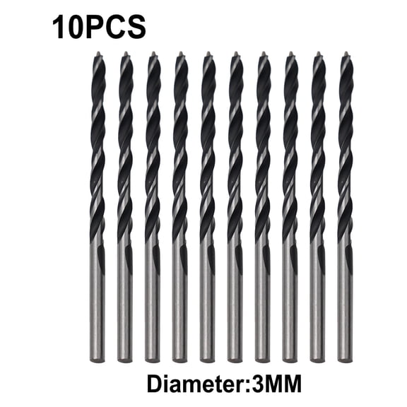 10 X 300Cmm Diameter Woodworking Drill Bit Wood Drills with Center Point Pack