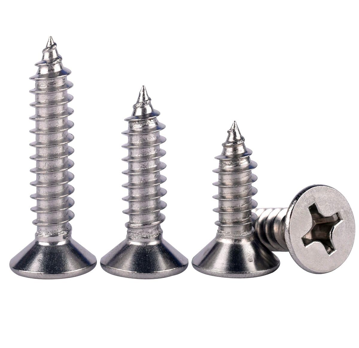 10 X 5/8" Wood Screws Flat Countersunk Head Sheet Metal Screws