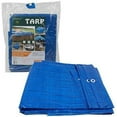 thumbnail image 1 of 10 X 8 ft Waterproof Multi Purpose Water Proof Blue Tarp Poly Cover for Roof Car, 1 of 1