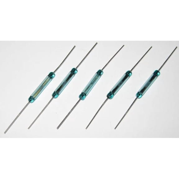 10 X Aleph Magnetic Reed Switch - Spst N.O - 1 A - 110 Vac / 200 Vdc - 57Mm Long