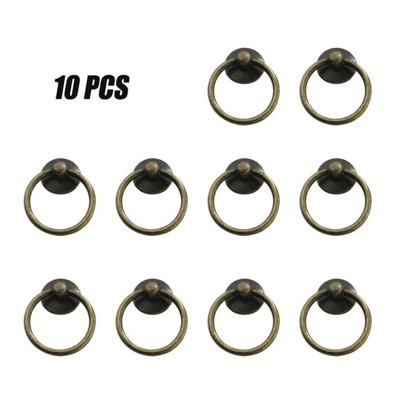 10 X Antique Pull Swing Ring Drop Kitchen Cabinet Drawer Cupboard Knob Handle Bronze Smile Home