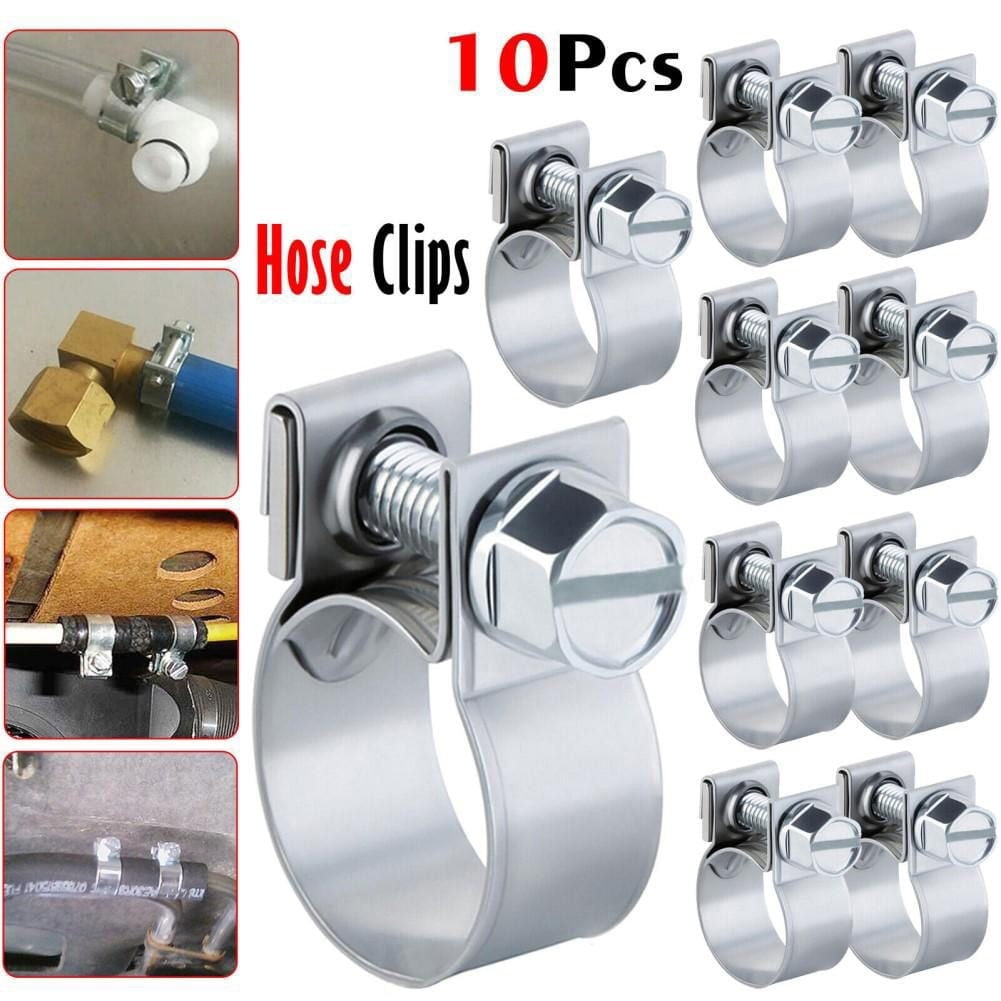 10 X Hose Jubilee Hose Clip Clamp Fuel Line Diesel Petrol Pipe Clamps
