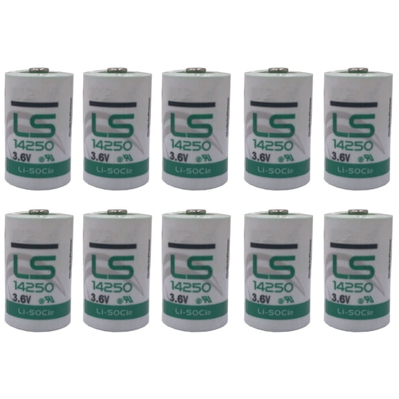 10 X LS14250 1/2 AA 3.6v Battery 14250 Can Use for Dogwatch R9 Leash 1200mAh High Capacity