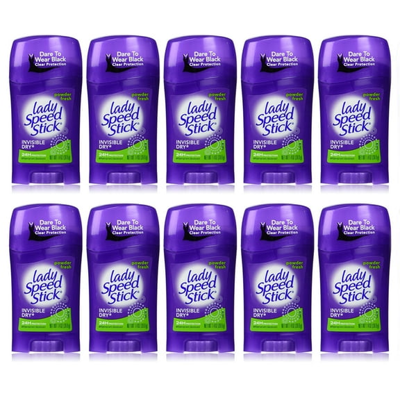 10 X Lady Speed Stick Invisible Dry 24hr Protection Deodorant Powder Fresh New !