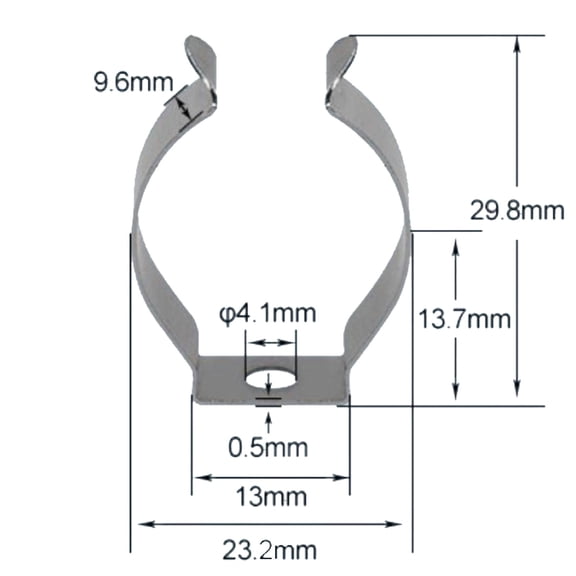 10 X Narrow Base Tool Spring Terry Clips Heavy Duty Tool Storage Hangers 25Mm