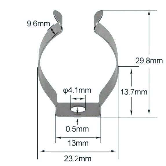 10 X Narrow Base Tool Spring Terry Clips Heavy Duty Tool Storage Hangers 25Mm