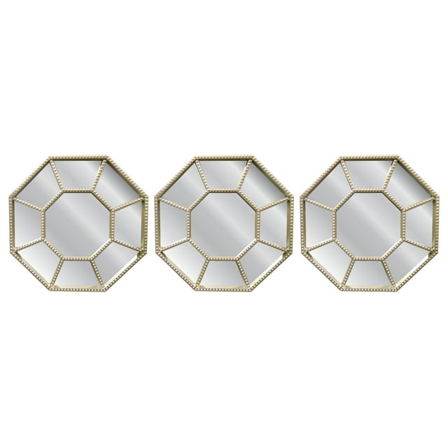 10"X10" Octagon Shaped 3 Piece Mirror Set