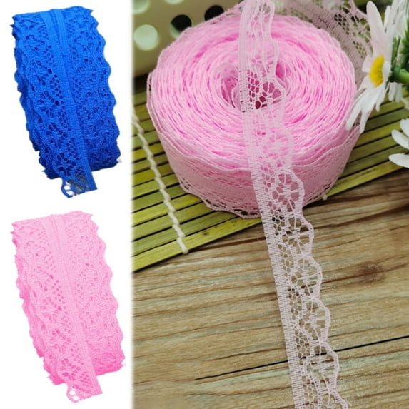 10-Yard 15mm Wide Lace Ribbon, DIY Trim for Wedding Decor, Sewing, Hair Accessories, and Clothing Embellishment