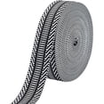 thumbnail image 1 of 10 Yard/ 9.1m Craft Striped Ribbon 1.5inch Polyester Ribbon Straps Black White Striped Webbing Twill Tape Ribbon Jacquard Ribbon for Sewing Garment Backpacks Handbag Hats Home Decor Black, 1 of 6