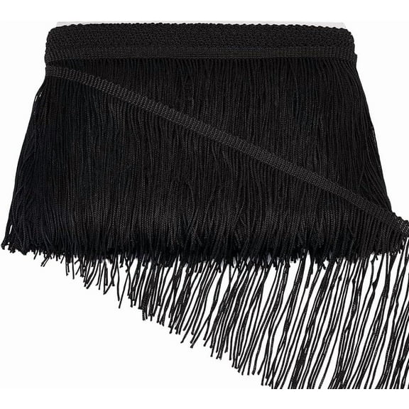 10 Yard Black Tassel Fringe Trim Fabric Trim 5.9 inch Tassel Trim Sewing Lace Trim for Curtain Clothes Sofa Fringes Table Runner Home Lamp Shade Decoration DIY CraftsBlack