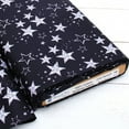 thumbnail image 1 of 10 Yard Cut Threadart Premium Cotton Quilting Fabric - Black Star 1 - 44" Width - 100% Cotton - Quilting, Sewing, Crafts, 1 of 10