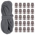 thumbnail image 1 of Uxcell 1Pcs 10 Yard Elastic Bungee Cord & 25 Pcs Single Hole Cord Lock Dark Gray, 1 of 6