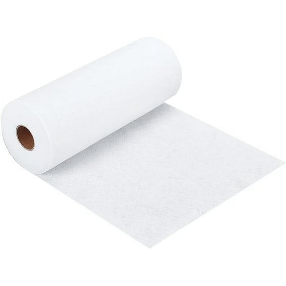 10 Yard Iron-On Fusible Fleece Interfacing 11.8 Inches White One-Sided Loft Fusible Fleece Medium Weight for Sewing Quilting Tote Bags Home Decor