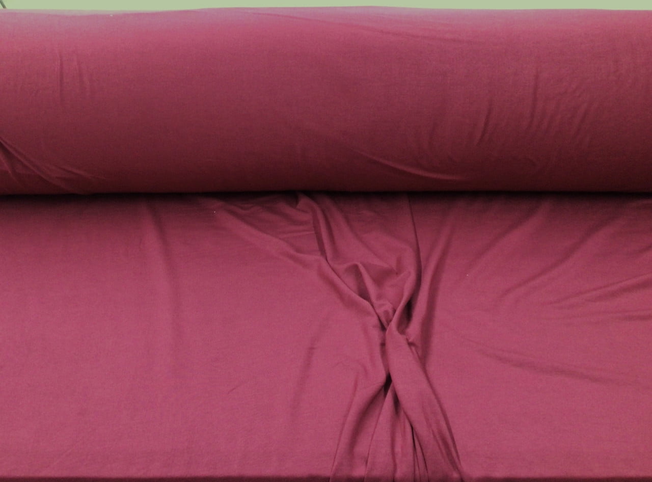 10 Yard Lot 96% Viscose Bamboo 4% Spandex Fabric 4 way Stretch Burgundy B424