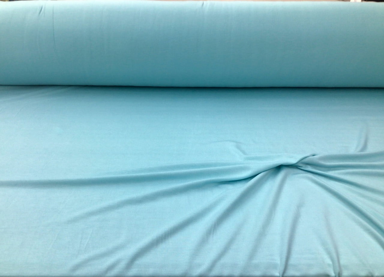 10 Yard Lot 96% Viscose Bamboo 4% Spandex Fabric 4 way Stretch Robin Egg Blue B320