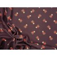 thumbnail image 1 of 10 Yard Lot Bullet Printed Liverpool Textured Fabric Stretch Dk Brown Red Yellow Floral V42, 1 of 1