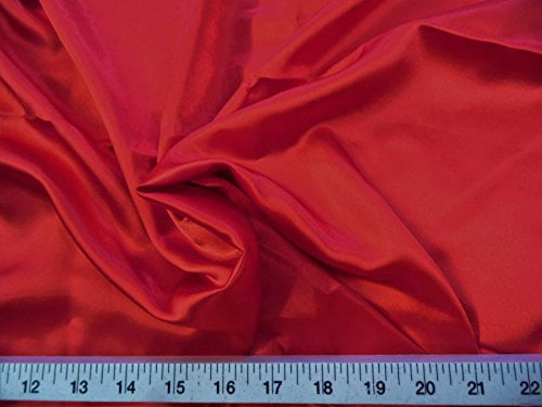 10 Yard Lot Fabric Charmeuse Silky Bridal Satin Apparel Red CS07