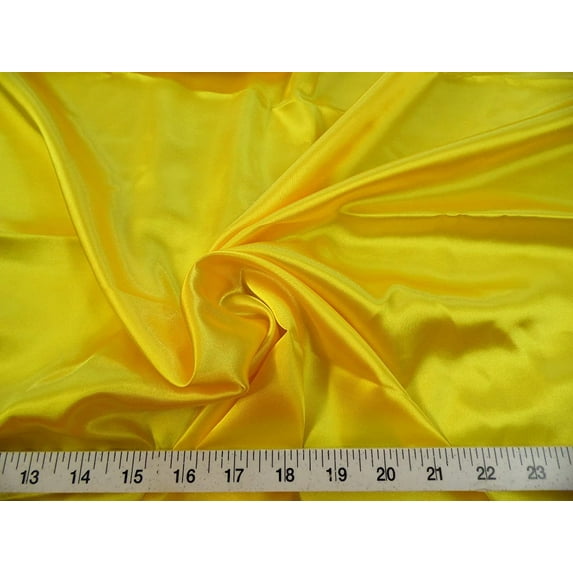 10 Yard Lot Fabric Charmeuse Silky Bridal Satin Apparel Yellow CS05