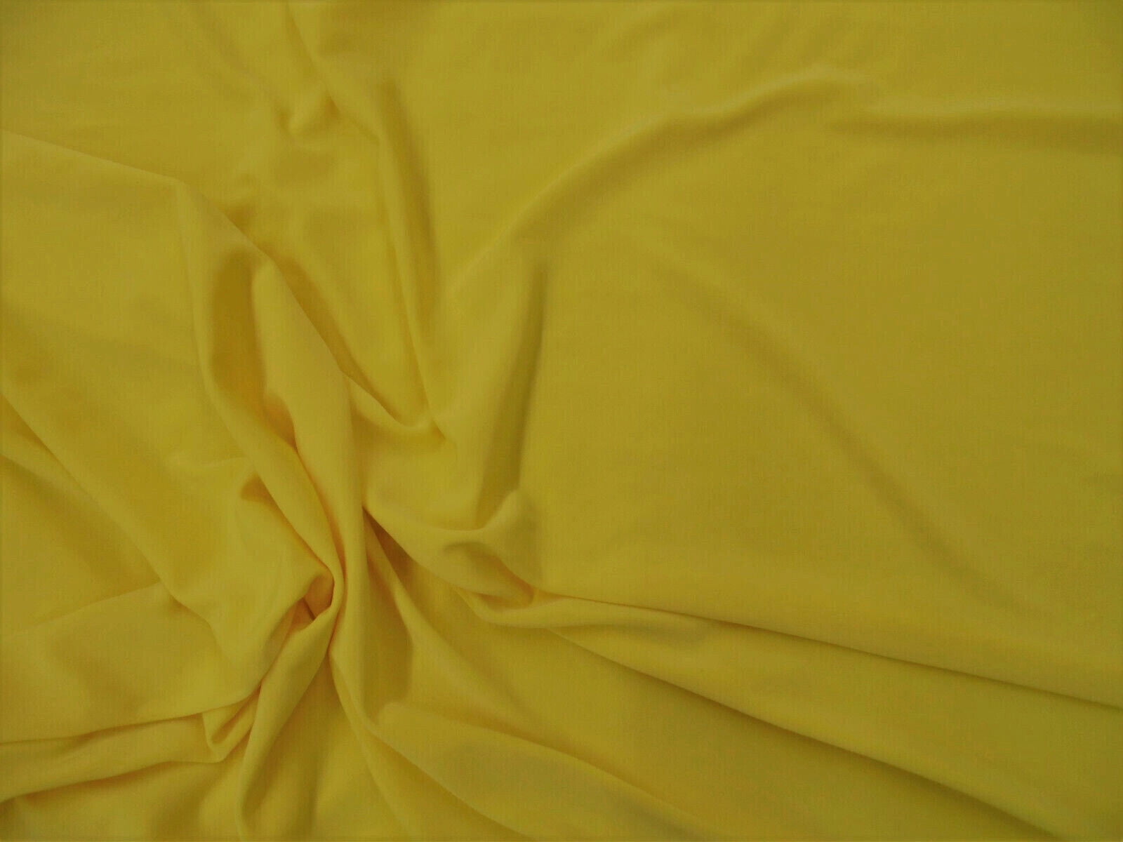 10 Yard Lot Fabric Light Weight Polyester Spandex 4 way Stretch Yellow D401