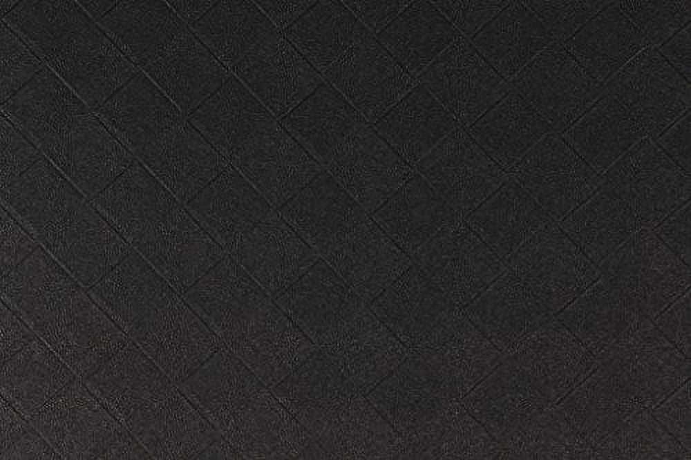 10 Yard Lot Fabric Richloom Tough Faux Leather Pleather Vinyl Beveled Black Diamond OO41
