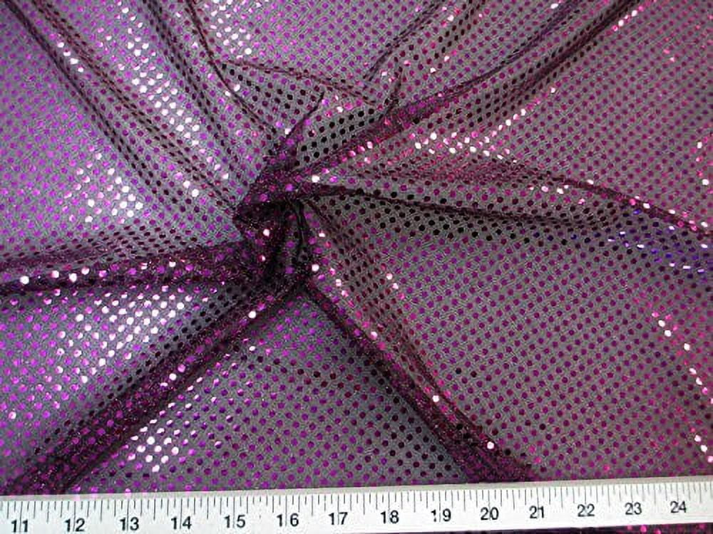Purple Sequin Fabric by The Yard, Glitter Sequin Mesh