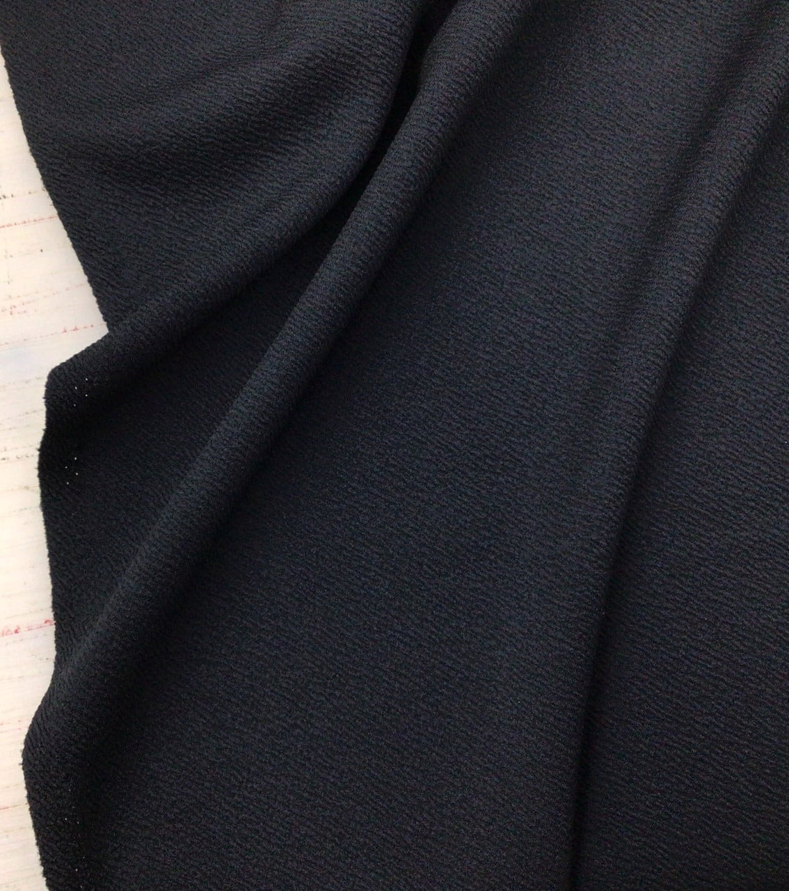 10 Yard Lot Liverpool Textured Fabric 4 way Stretch Scuba Black 1N35