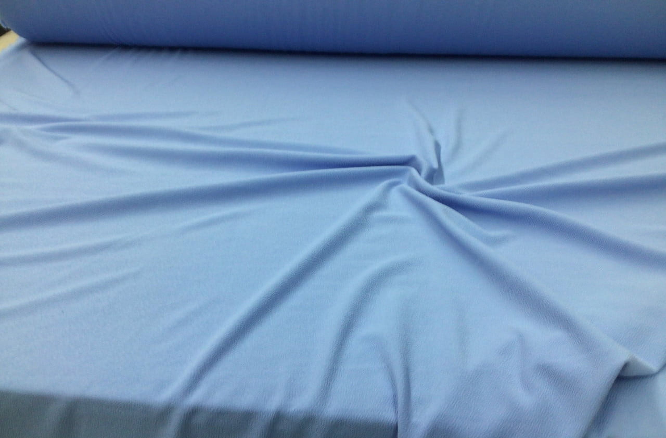 10 Yard Lot Liverpool Textured Fabric 4 way Stretch Scuba Light Blue 1N43