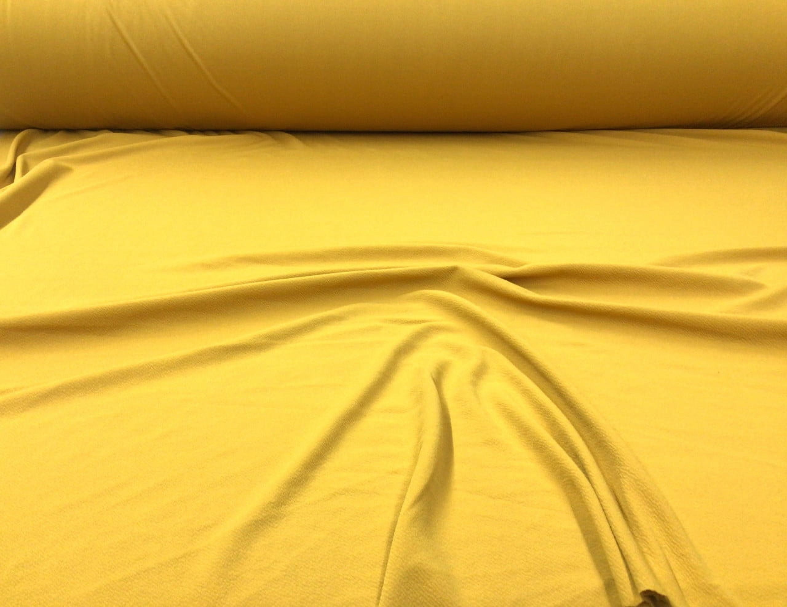 10 Yard Lot Liverpool Textured Fabric 4 way Stretch Scuba Mustard Gold 1N41