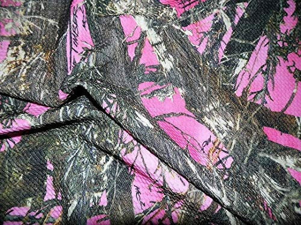10 Yard Lot Printed Bullet Liverpool Textured True Timber Pink MC2 Camouflage Fabric S24