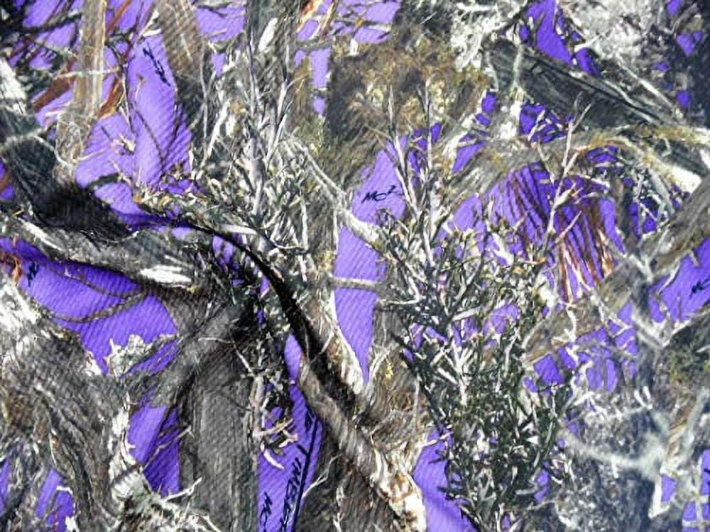 10 Yard Lot Printed Bullet Liverpool Textured True Timber Purple Green MC2 Camouflage Fabric U14