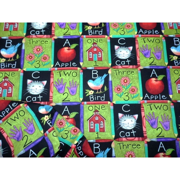 10 Yard Lot Quilting Cotton Springs Creative Susan Winget One Two Three Multi Colored T42