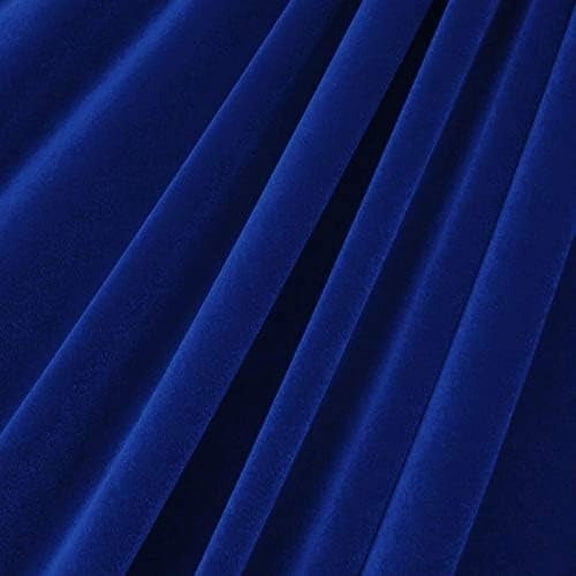 10 Yard (Royal Blue) Rich & Vibrant Blue Velvet Fabric – 4-Way Stretch | Turquoise, Tiffany, Baby & Royal Blue | Perfect for Apparel & Décor | 58” Wide & Sold by the Yard | Valentina Textile Inc