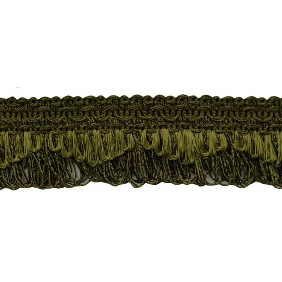 10 Yard Value Pack / Decorative Khaki Green Scalloped Loop Fringe / Braid / 1 3/8 Inch / Style# 9115 Color: L50 (H3) / 30 Ft / 9.5M