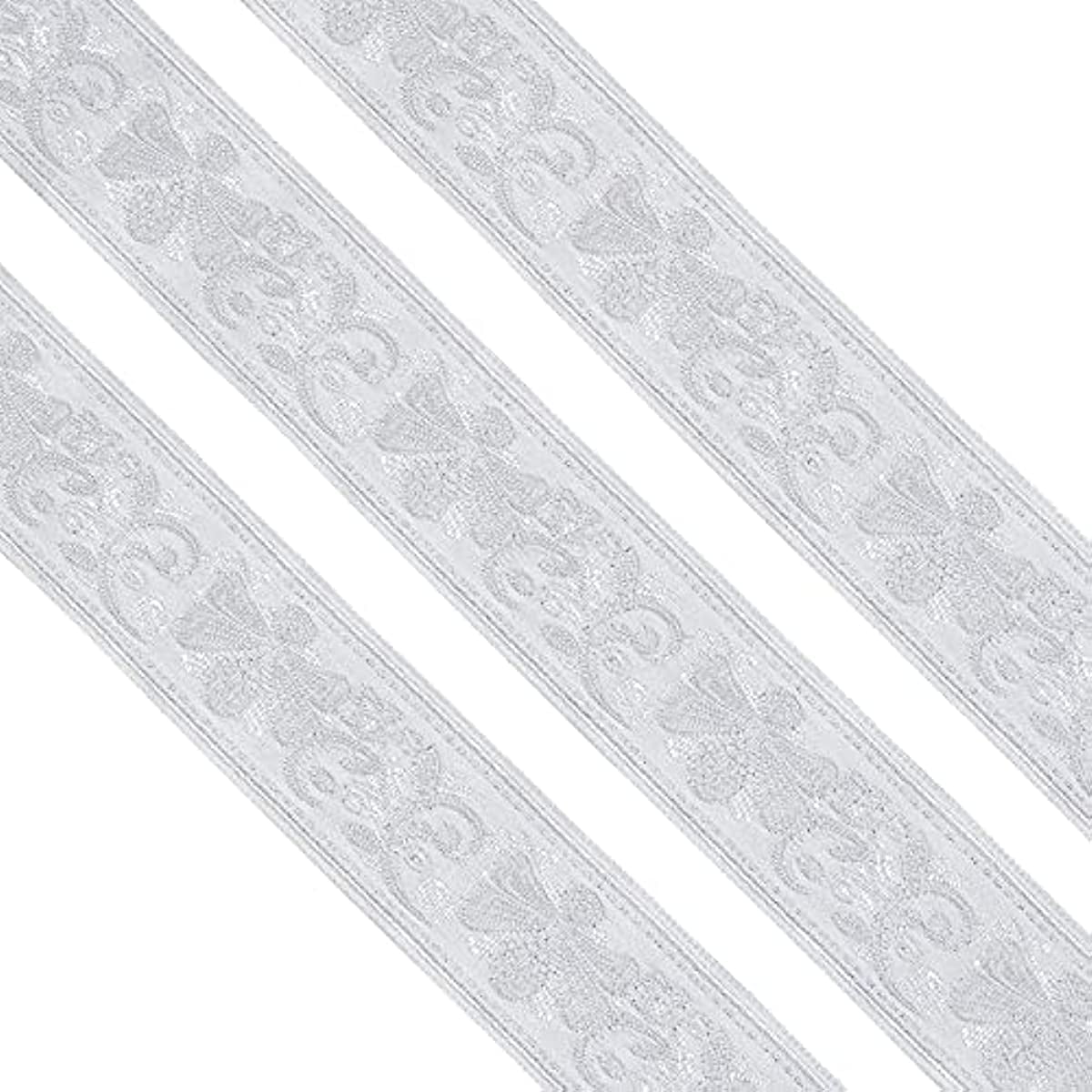 5Yard Cotton Lace White Beige Embroidered Lace Ribbon Non Stretch Trim  Fabric For DIY Sewing Accessories Clothing Appliques