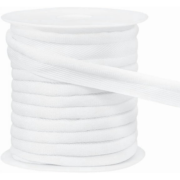 10 Yard White Piping Cord Trim 5/8 inch Polyester Bias Tape Piping Upholstery Piping Trim