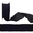 thumbnail image 1 of 10 Yards 1.5 Inch Black Ruffled Ribbon Trim Double Chiffon Ribbons Polyester Silk Ruffle Edge Grosgrain Fabric Ribbon with Spool, 1 of 9