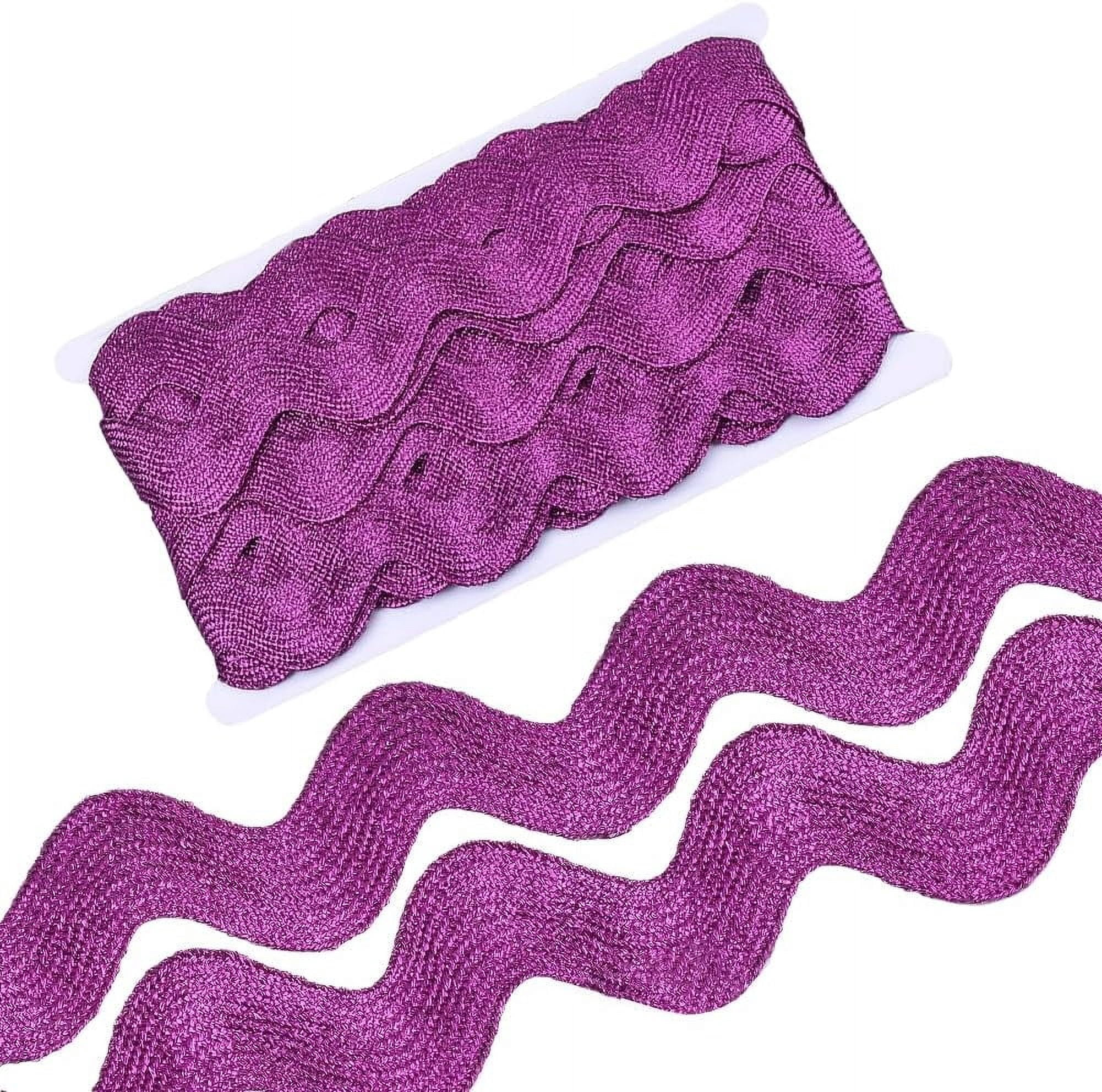 10 Yards 1.57 Inch/ 40mm Purple RIC Rac Rick Rack Trim Wave Bending ...