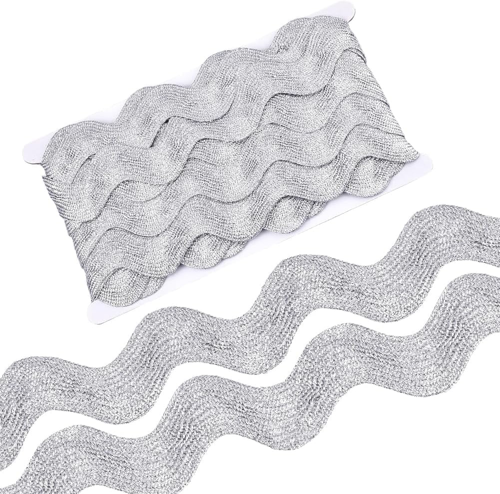 10 Yards 1.57 Inch/ 40mm Silver Rick Rack Trim Wide RIC Rac Wave Trim ...