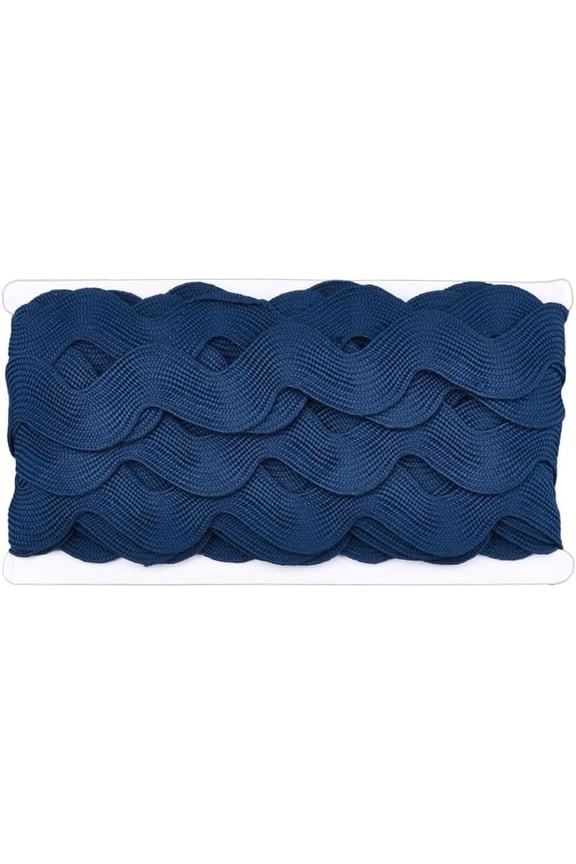 10 Yards 1.57 Inch Navy Blue RIC Rac Trim Ribbon Rick Rack Ribbon Wave Sewing Bending Fringe Curved Lace Wavy Edge Trimming for Sewing Making Gift Wrapping Wedding Christmas Decor Supplies