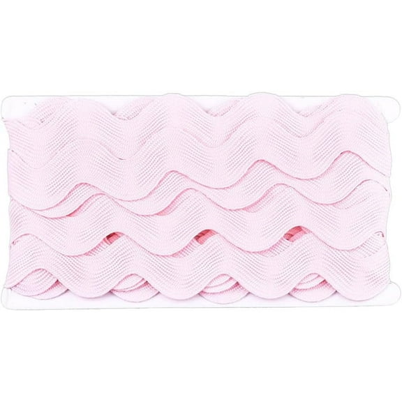 10 Yards 1.57 Inch Pink RIC Rac Ribbon Bulk Wave Trim Rick Rack Bending Fringe Polypropylene Fabric Edge Trimming Ribbon for Sewing Making Craft Gift Wrapping Wedding Christmas Decor Supply