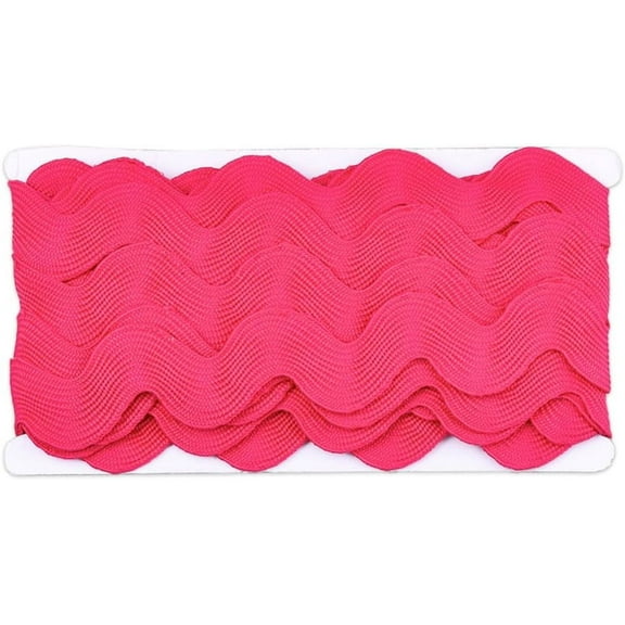 10 Yards 1.57 Inch Rose Red Rick Rack Trim Wide Ric Rac Ribbon Bulk Wave Bending Fringe Polypropylene Fabric Lace Ribbons