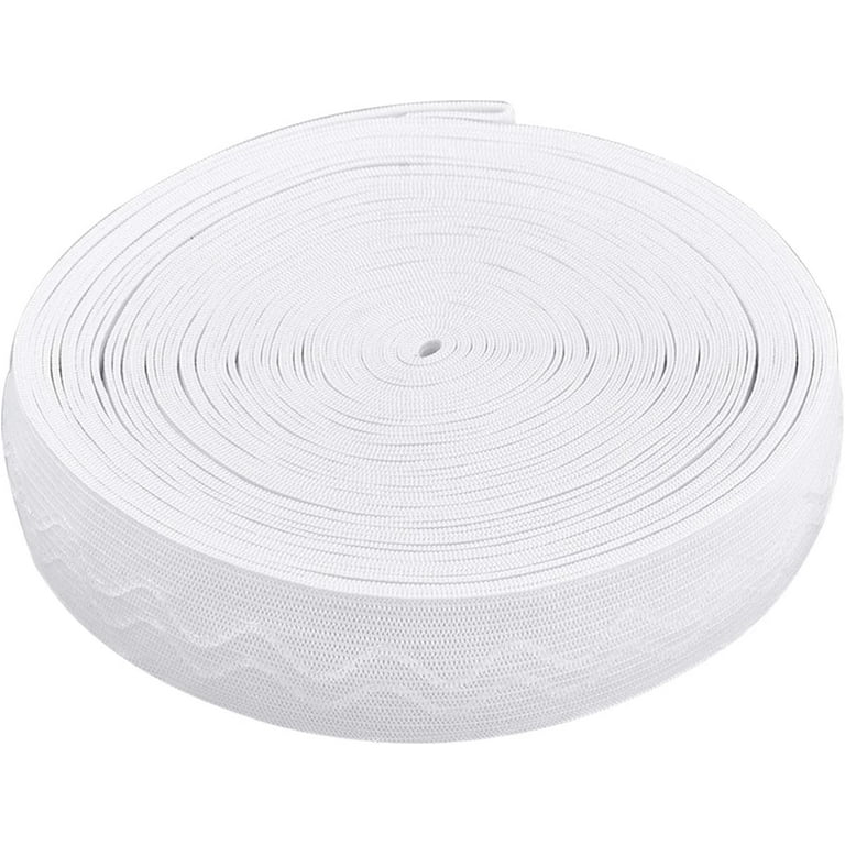 10 Yards 1 Inch 25mm Wide Non-Slip Silicone Elastic Gripper Band for  Garment Sewing Project White 
